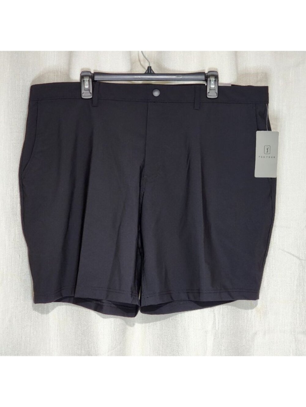 PGA Tour Men's Shorts Comfort Easy Play Pull-On UPF50 Black Size XXL NWT